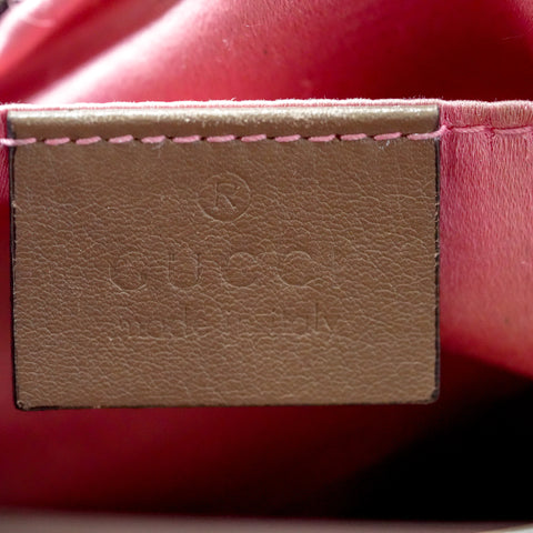 GUCCI GG Marmont Small Velvet Beige Mini Bag Chain Shoulder 446744