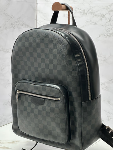 Louis Vuitton Damier Graphite Josh Backpack Canvas Black Gray Men Unisex N41473【SS】