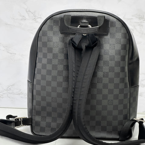 Louis Vuitton Damier Graphite Josh Backpack Canvas Black Gray Men Unisex N41473【SS】