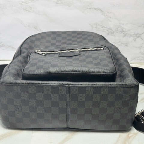 Louis Vuitton Damier Graphite Josh Backpack Canvas Black Gray Men Unisex N41473【SS】