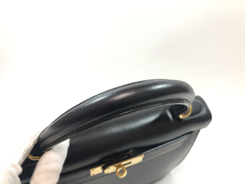 HERMES Kelly 28 box calf black GD new hardware □D stamped handbag
