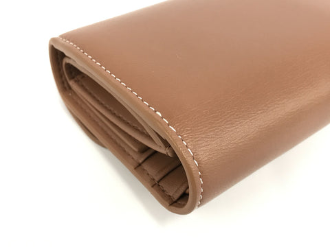 CELINE Triomphe folding wallet brown × gold wallet