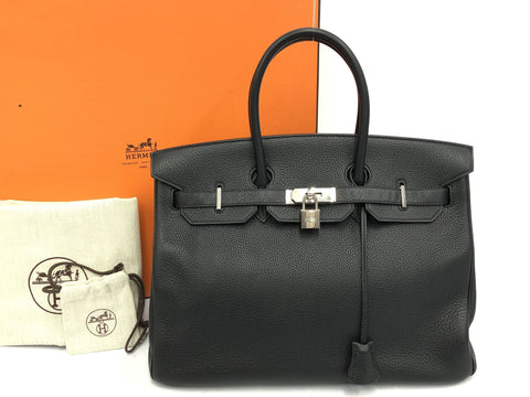 HERMES Birkin Birkin 35 Togo black SS L handbag