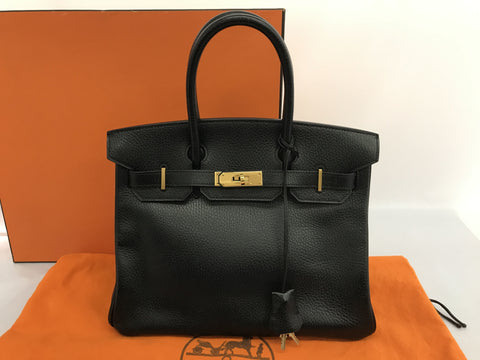 HERMES Birkin Birkin 30 Ardennes Black GP D handbag