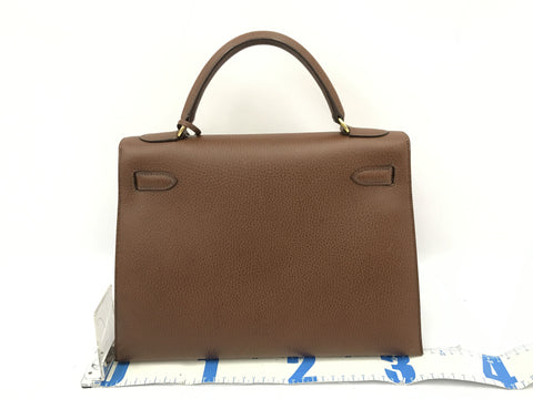 HERMES Kelly Kelly 32 Ardennes Brown GP B Handbag