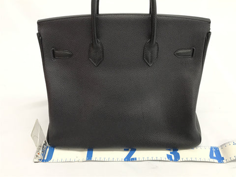 HERMES Birkin Bag Hauta Croix 36 Togo Bicolor □J Engraved Handbag
