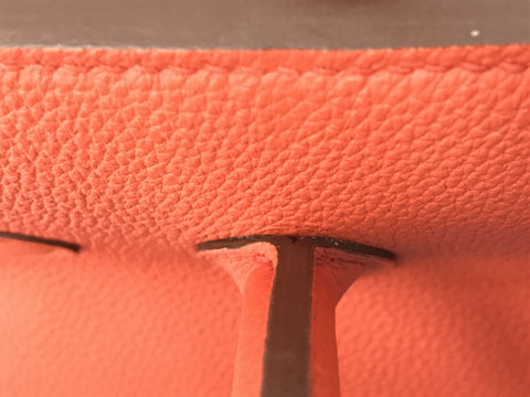 HERMES Birkin Birkin 30 T orange handbag