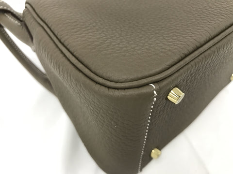 HERMES HERMES Mini Lindy Taurillon Clemence Etoupe GP metal fittings B engraving shoulder bag shoulder bag