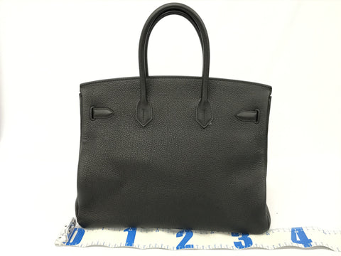 HERMES Birkin Birkin 35 Togo black SV metal fittings □R handbag