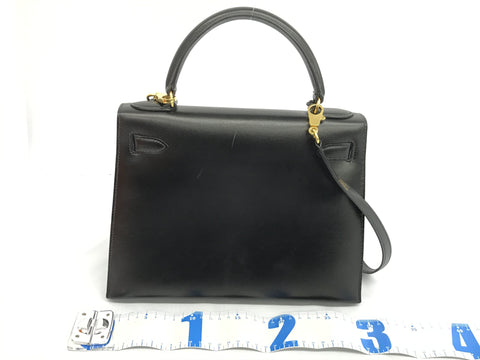 HERMES Kelly Kelly 28 black handbag
