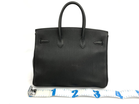 HERMES Birkin HERMES Birkin 35 fjord black gold metal fittings D: 2000 handbag