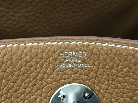 HERMES Lindy 26 Taurillon Clemence Gold Silver metal fittings B stamp New unused item With metal fittings protective seal Protective cloth (complete product) Rain cover Booklet Bag Box Handbag