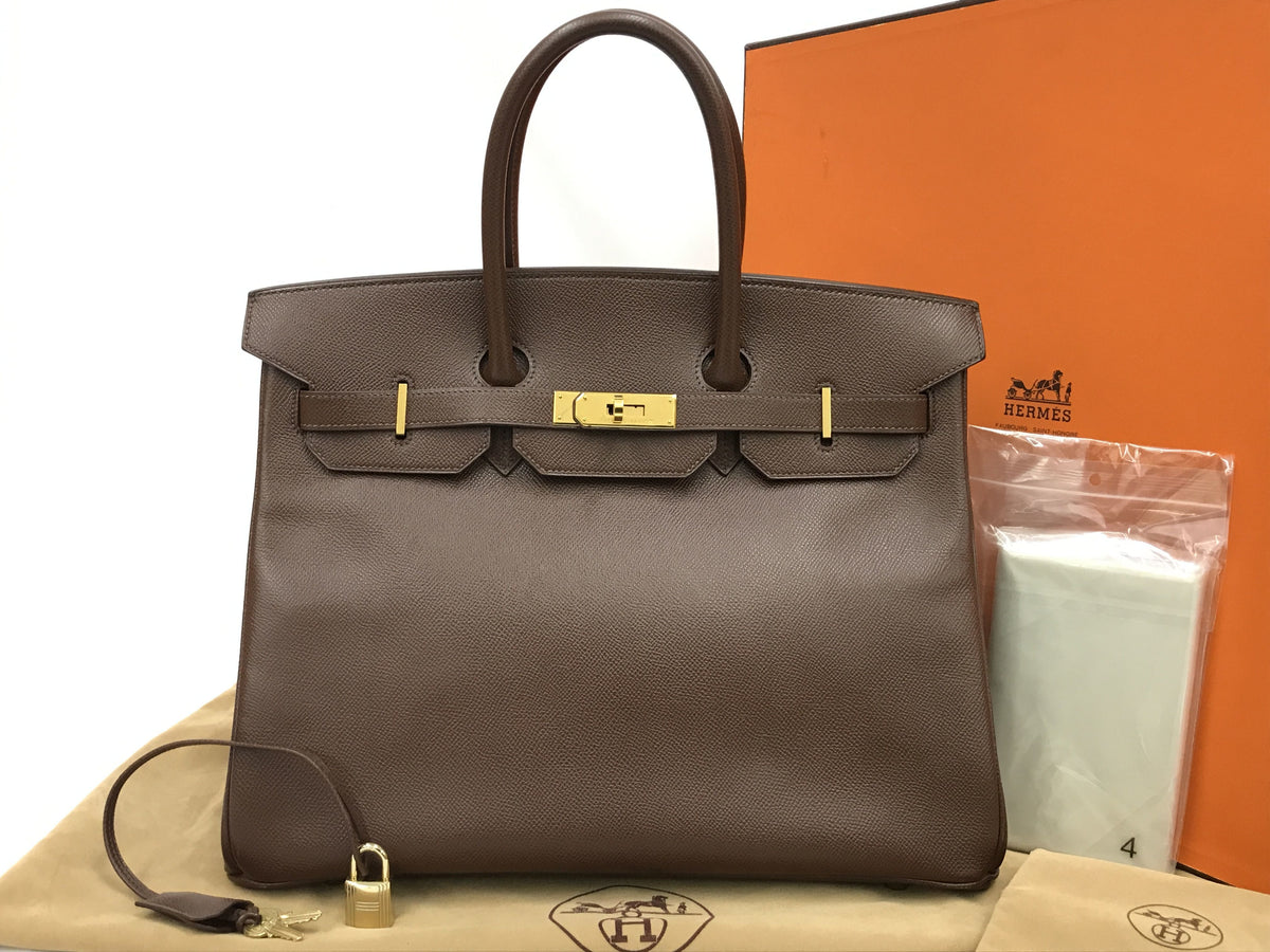 HERMES Birkin Birkin 35 Kushbel Havana GP B Handbag