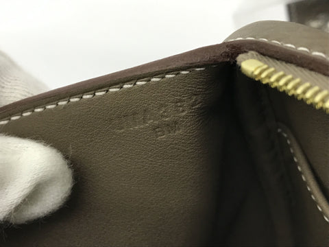 HERMES Mini Lindy Taurillon Etoupe GP metal fittings U engraving shoulder bag