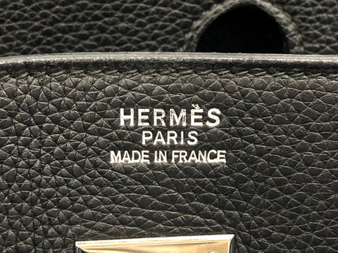 HERMES Birkin Birkin 35 Taurillon Clemence Black SS K business bag