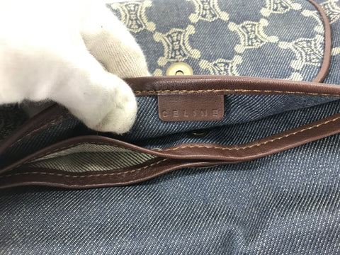 CELINE DENIM SHOULDER POUCH