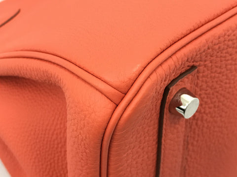 HERMES Birkin Birkin 30 T orange handbag