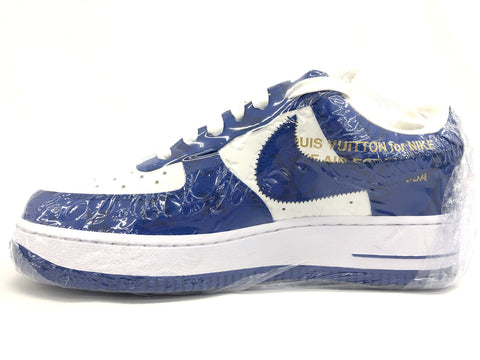 LOUIS VUITTON NIKE AIR FORCE ONE 5 BLUE SNEAKERS