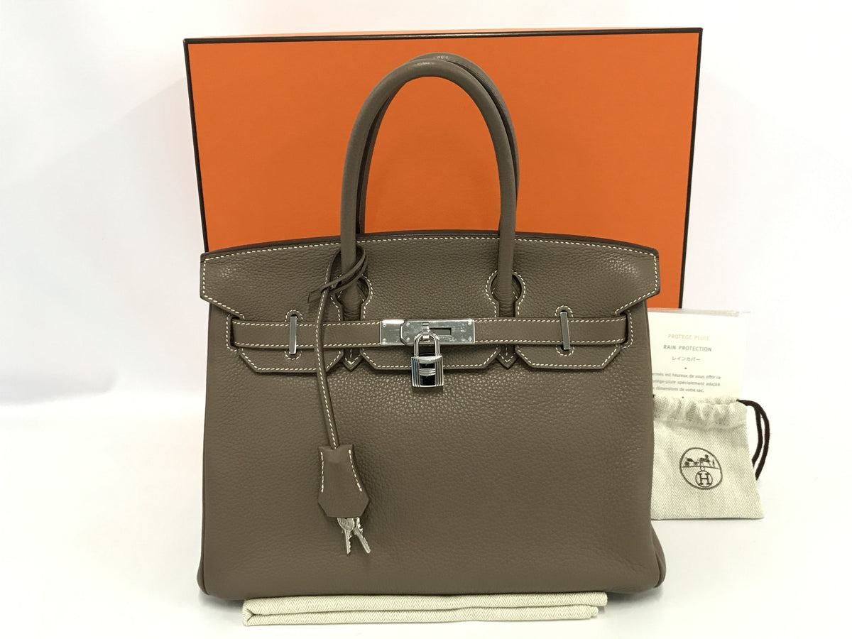 HERMES Birkin Birkin 30 Etoupe Taurillon handbag