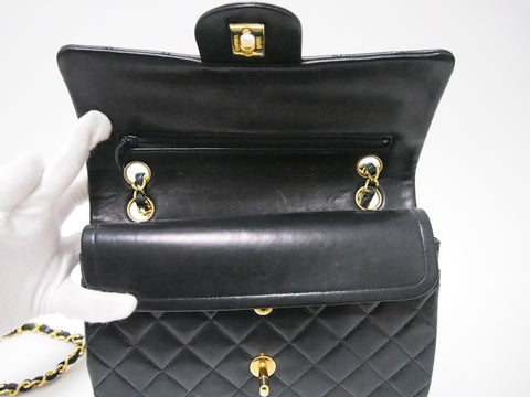 CHANEL lambskin W flap 23 [with seal card] No. 1 shoulder bag