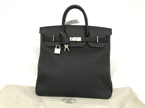 HERMES Hauta Croix 40 Togo Black SS U Handbag