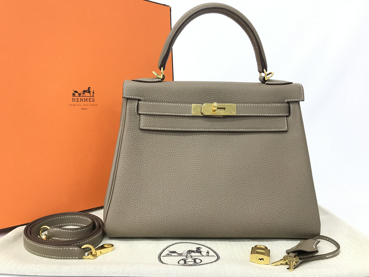 HERMES Kelly Kelly 28 graige handbag