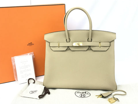 HERMES Birkin Birkin 35 Togo Trench GP hardware X carved handbag
