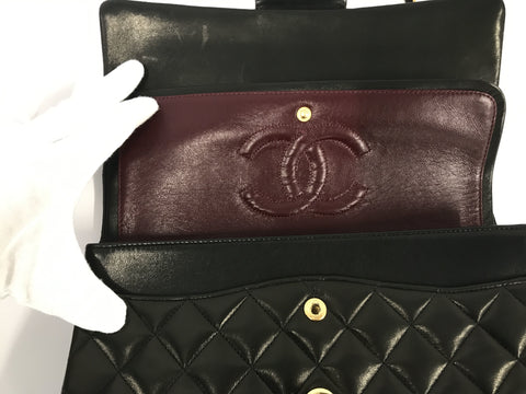 CHANEL lambskin W flap shoulder bag