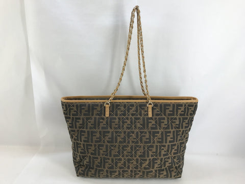 FENDI Zucca Pattern Zucca Chain Tote Bag Tote Bag