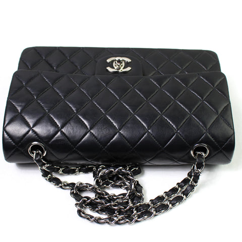 CHANEL matelasse W flap 25 silver metal fittings No. 7 card seal shoulder bag