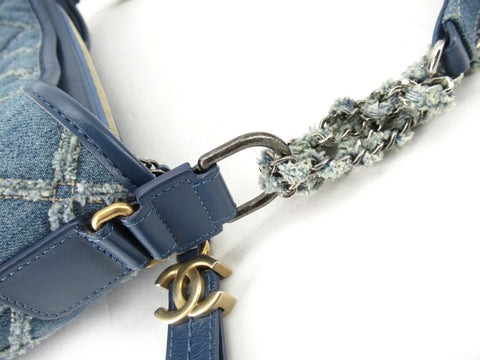 CHANEL denim CHANEL shoulder bag blue denim shoulder bag