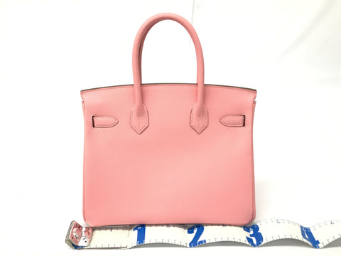 HERMES Unused protection seal attached Birkin 30 Epson Rose confetti Y engraving handbag