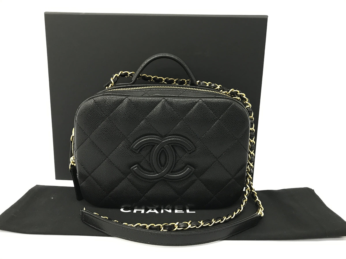 CHANEL caviar skin caviar vanity shoulder shoulder bag