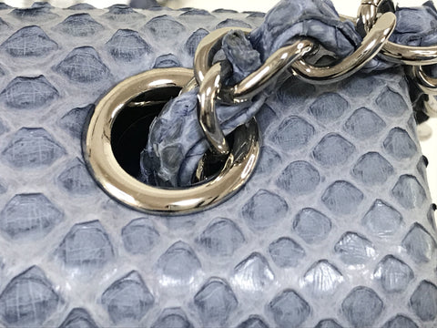 CHANEL matelasse python shoulder shoulder bag