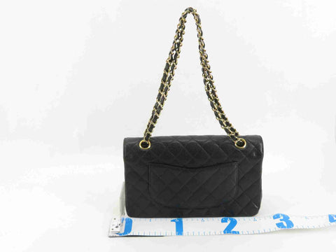 CHANEL matelasse matelasse 25 chain shoulder W hula black x G card metal fittings shoulder bag