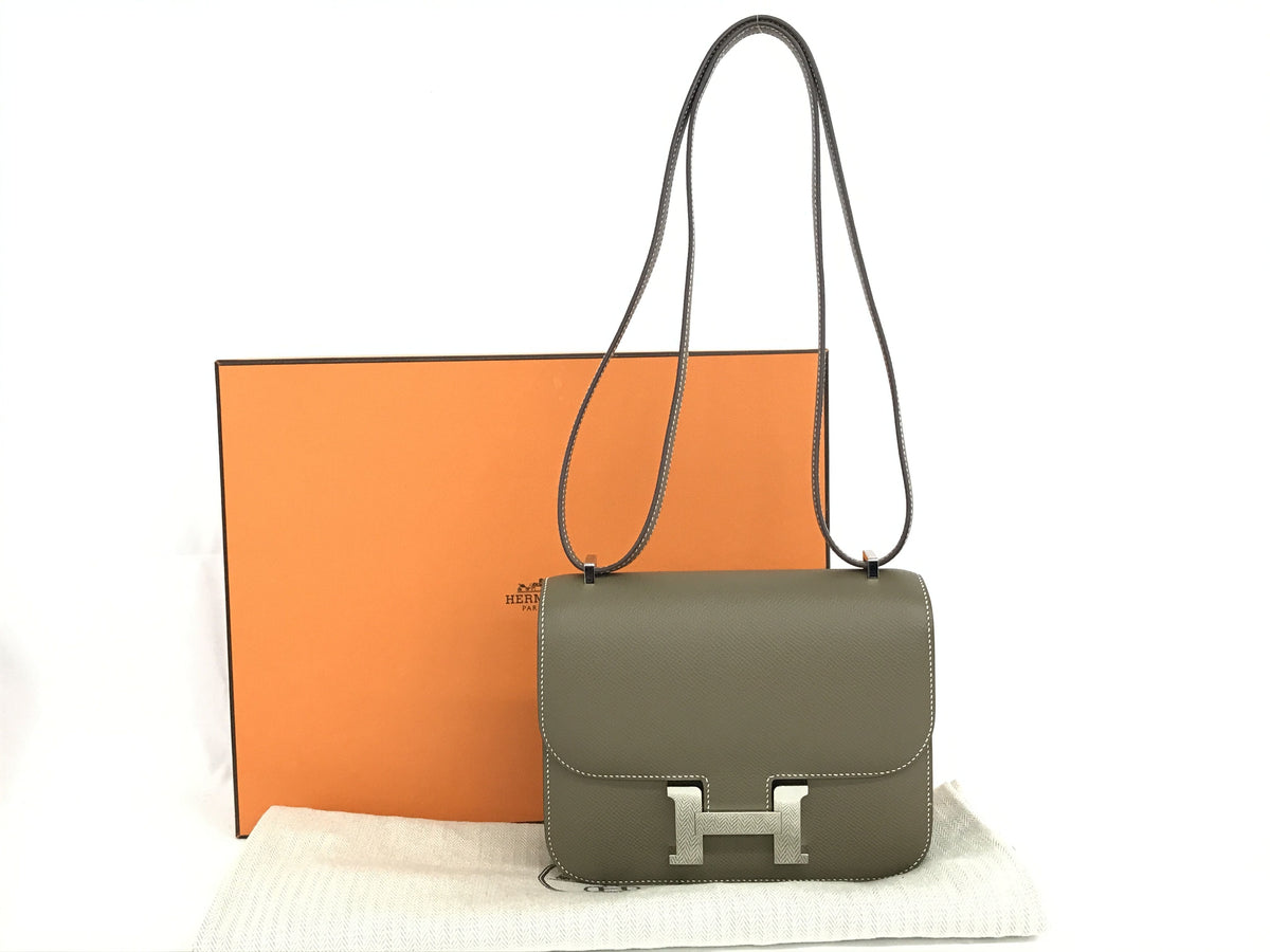 HERMES HERMES Constance silver metal fittings shoulder bag engraving Z shoulder bag