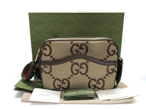 GUCCI Jumbo GG Messenger Bag Supreme Canvas 675891 Shoulder Bag