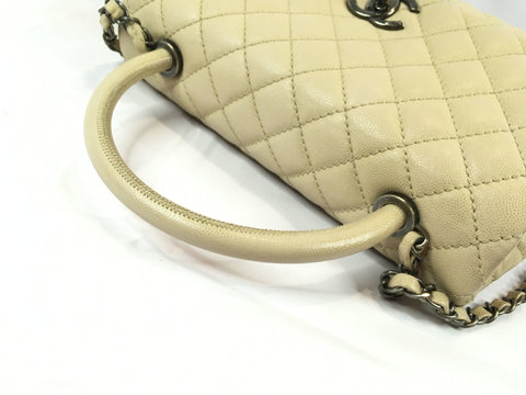 CHANEL Caviar Skin Coco Handle Caviar Skin Handbag