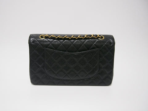 CHANEL caviar skin W flap chain shoulder shoulder bag