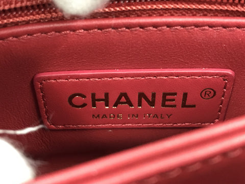 CHANEL Caviar Skin Coco Handle XXS Red Caviar Skin GD Hardware AS2215 NU93E75H (Box/Storage Bag/Booklet) Handbag