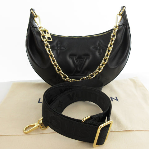 LOUIS VUITTON Over the Moon Monogram M59799 RFID Tag M59799 Calf Leather Black Black Gold Metal Fittings Chain Shoulder Bag Crossbody Clutch Bag 3WAY Bag Extreme Good Condition Shoulder Bag