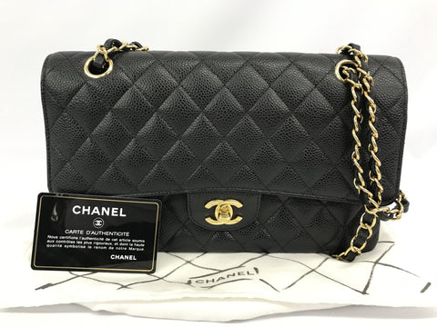 CHANEL caviar skin caviar W flap 16 series shoulder bag