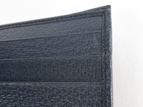 BVLGARI Billfold Leather Navy Billfold