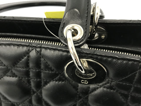 Dior Lady Dior Lady Dior leather black handbag