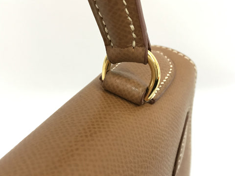 HERMES Kelly Kelly 28 Kushvel Gold GP □A handbag