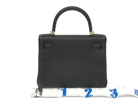 HERMES Kelly Kelly 28 Togo Black Noir Gold metal fittings GD metal fittings D stamp Some metal fittings are not sealed Rain cover Booklet Bag Box Handbag