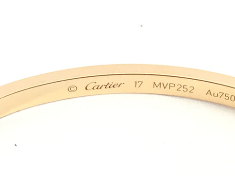 Cartier Love Breath SM #17 PG AU750 19.2g Bracelet/Bangle (Precious Metal)