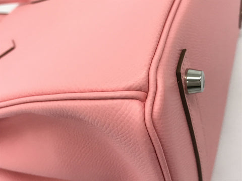 HERMES Unused protection seal attached Birkin 30 Epson Rose confetti Y engraving handbag