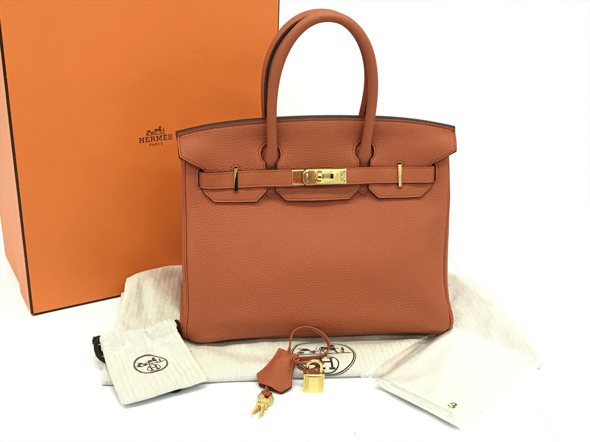 HERMES Birkin Birkin 30 Togo X stamp handbag