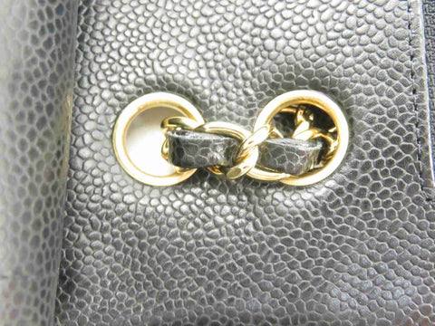 CHANEL matelasse matelasse 25 chain shoulder W hula black x G card metal fittings shoulder bag